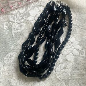 Black 8in multi chain necklace